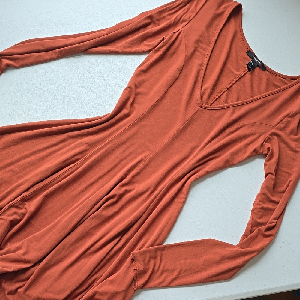 Forever 21 Long Sleeve Fit and Flare Dress